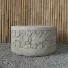  Product image 7 of the product “Balinese style tube round pot, with carving - 70cm Dia., 40 cm Height, Taro sand ”